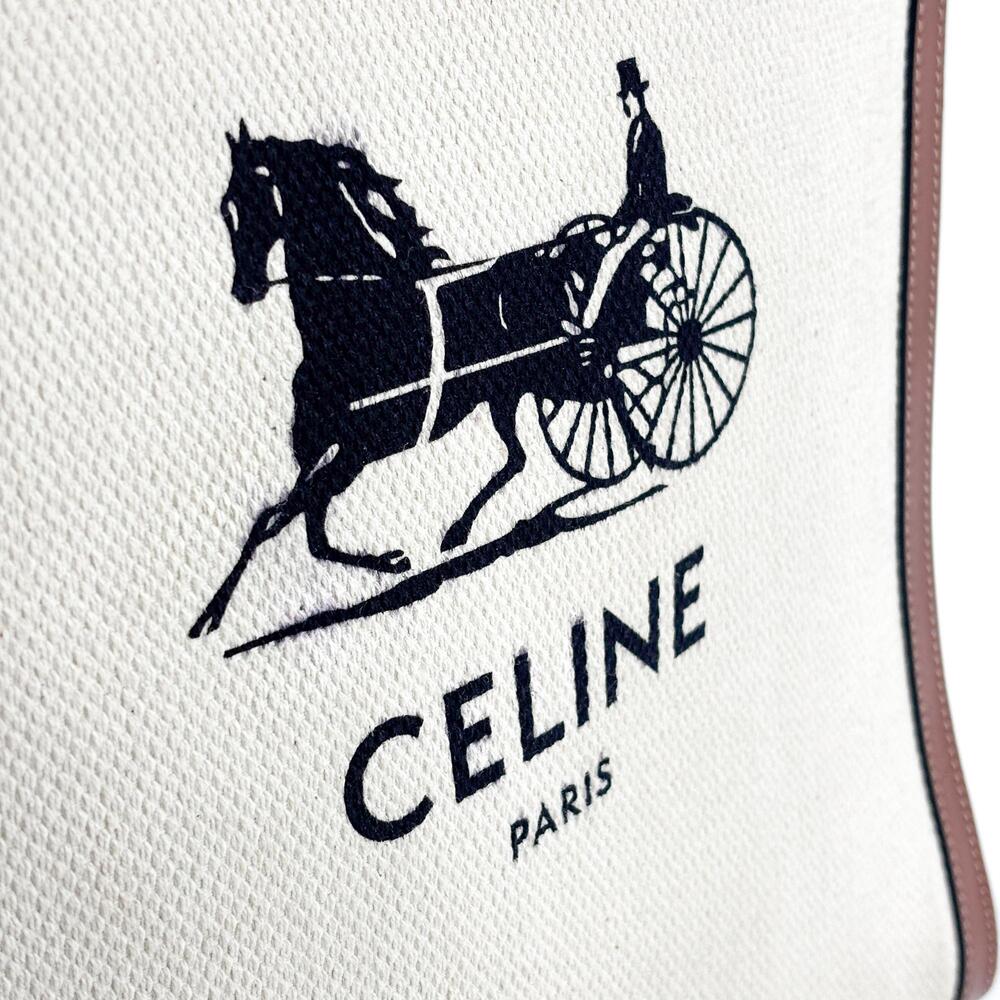 Celine Vertical Cabas Canvas with Leather Small - Picture 11 of 15